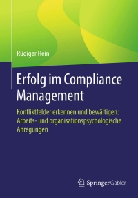 Imagen de portada: Erfolg im Compliance Management 9783658128470