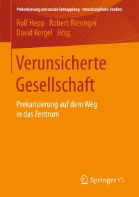 Cover image: Verunsicherte Gesellschaft 9783658129019
