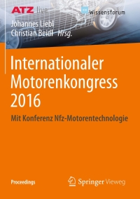 Imagen de portada: Internationaler Motorenkongress 2016 9783658129170