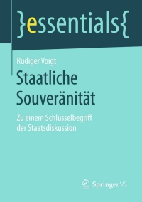 Cover image: Staatliche Souveränität 9783658131807