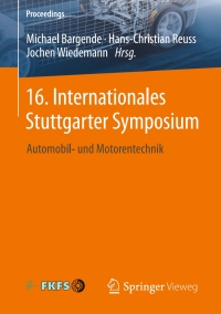 Imagen de portada: 16. Internationales Stuttgarter Symposium 9783658132545