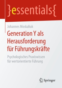 Imagen de portada: Generation Y als Herausforderung für Führungskräfte 9783658133993