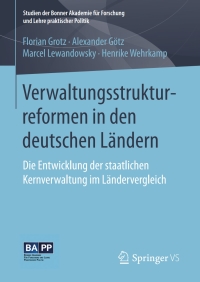 Imagen de portada: Verwaltungsstrukturreformen in den deutschen Ländern 9783658136925