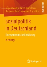 Cover image: Sozialpolitik in Deutschland 4th edition 9783658136949