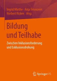 表紙画像: Bildung und Teilhabe 9783658137700