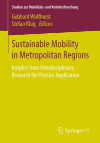 Imagen de portada: Sustainable Mobility in Metropolitan Regions 9783658144272