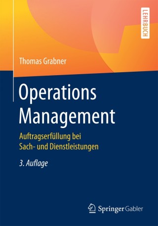 Imagen de portada: Operations Management 3rd edition 9783658144838