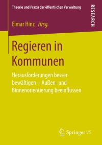 Cover image: Regieren in Kommunen 9783658146085