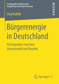 Cover image: Bürgerenergie in Deutschland 9783658146252