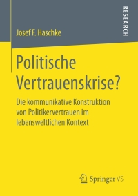 Immagine di copertina: Politische Vertrauenskrise? 9783658146894