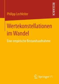 صورة الغلاف: Wertekonstellationen im Wandel 9783658147525