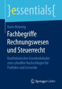 Cover image: Fachbegriffe Rechnungswesen und Steuerrecht 9783658148232