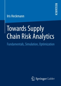 Titelbild: Towards Supply Chain Risk Analytics 9783658148690