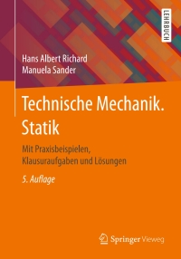 Imagen de portada: Technische Mechanik. Statik 5th edition 9783658149055