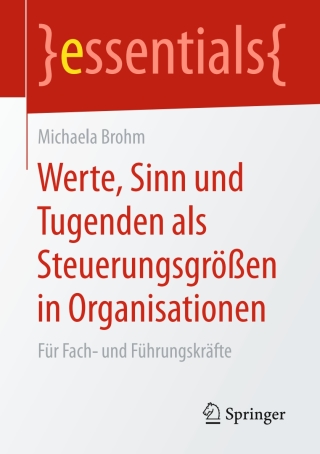 Cover image: Werte, Sinn und Tugenden als Steuerungsgrößen in Organisationen 9783658149383