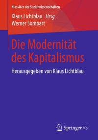 Imagen de portada: Die Modernität des Kapitalismus 9783658149628
