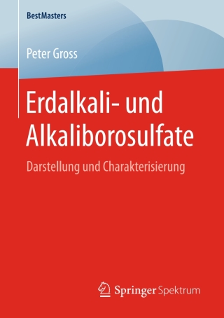 Cover image: Erdalkali- und Alkaliborosulfate 9783658149741