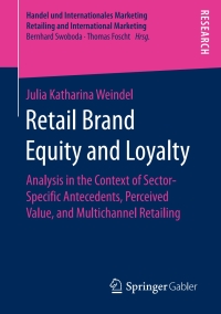 Imagen de portada: Retail Brand Equity and Loyalty 9783658150365