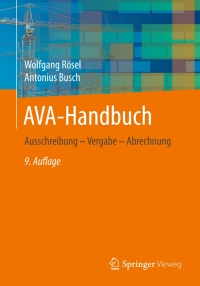 Cover image: AVA-Handbuch 9th edition 9783658150525