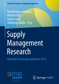 Cover image: Supply Management Research 9783658152796