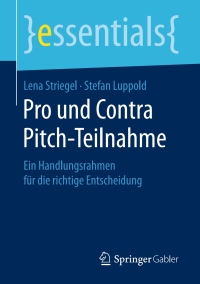 Cover image: Pro und Contra Pitch-Teilnahme 9783658152871