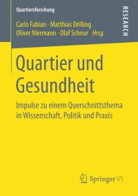 Imagen de portada: Quartier und Gesundheit 9783658153717