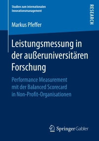 Cover image: Leistungsmessung in der außeruniversitären Forschung 9783658153922