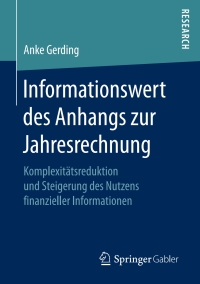 صورة الغلاف: Informationswert des Anhangs zur Jahresrechnung 9783658155544