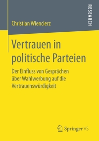 صورة الغلاف: Vertrauen in politische Parteien 9783658155667