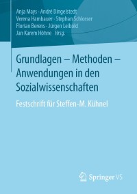 Titelbild: Grundlagen - Methoden - Anwendungen in den Sozialwissenschaften 1st edition 9783658156282