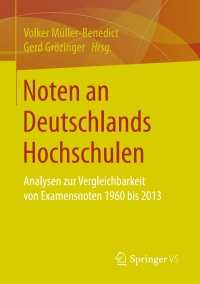 Omslagafbeelding: Noten an Deutschlands Hochschulen 9783658158002