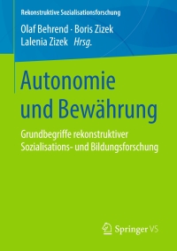 Imagen de portada: Autonomie und Bewährung 9783658158088