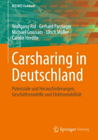 表紙画像: Carsharing in Deutschland 9783658159054