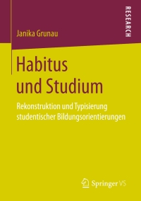 Imagen de portada: Habitus und Studium 9783658160333