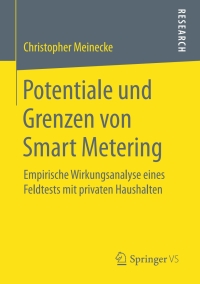 Cover image: Potentiale und Grenzen von Smart Metering 9783658160630