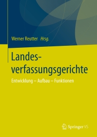 Immagine di copertina: Landesverfassungsgerichte 9783658160937