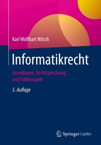 Cover image: Informatikrecht 5th edition 9783658164256