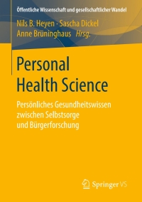 Cover image: Personal Health Science 9783658164270