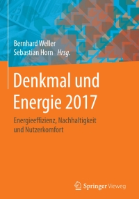 Cover image: Denkmal und Energie 2017 9783658164539