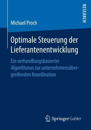 Omslagafbeelding: Optimale Steuerung der Lieferantenentwicklung 9783658166557