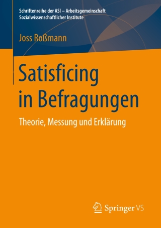 Cover image: Satisficing in Befragungen 9783658166670