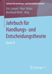 Cover image: Jahrbuch für Handlungs- und Entscheidungstheorie 9783658167134