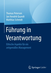 Cover image: Führung in Verantwortung 9783658168322