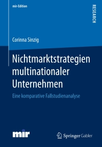 Cover image: Nichtmarktstrategien multinationaler Unternehmen 9783658168445