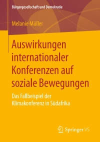 Cover image: Auswirkungen internationaler Konferenzen auf soziale Bewegungen 9783658168698