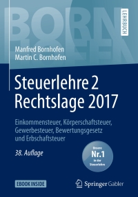 Cover image: Steuerlehre 2 Rechtslage 2017 38th edition 9783658169435