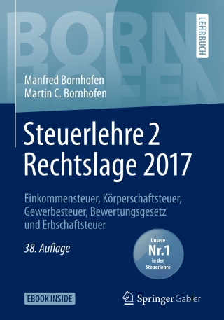 Omslagafbeelding: Steuerlehre 2 Rechtslage 2017 38th edition 9783658169435