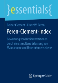 Cover image: Peren-Clement-Index 9783658170226