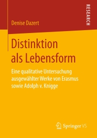 Imagen de portada: Distinktion als Lebensform 9783658170240