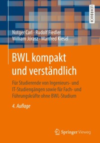 Cover image: BWL kompakt und verständlich 4th edition 9783658170639